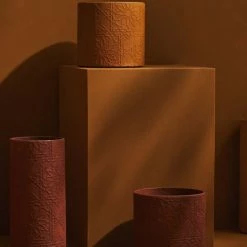 Tree Stripes Pty Ltd Pots & Hanging Baskets Cylinder Pot Diwali - Caramel Cafe