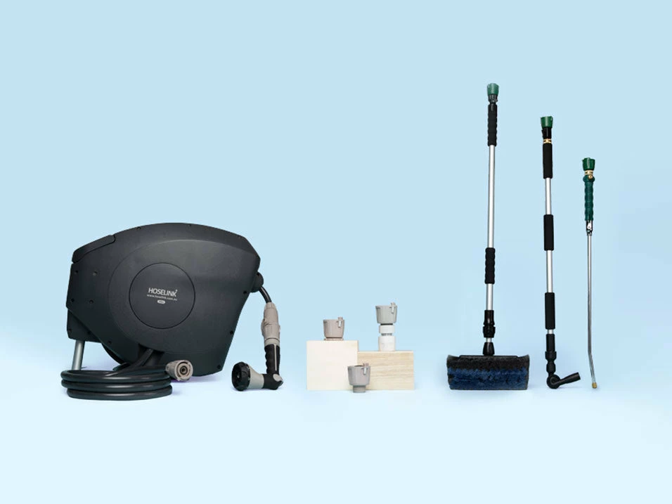 Hoselink Hoses & Sprinklers The Handiest Cleaning + Hose Reel Pack - Charcoal Or Beige 3 Hoselink Hoses & Sprinklers The Handiest Cleaning + Hose Reel Pack - Charcoal Or Beige