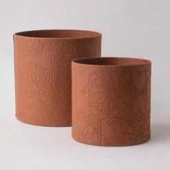 Tree Stripes Pty Ltd Pots & Hanging Baskets Cylinder Pot Diwali - Caramel Cafe