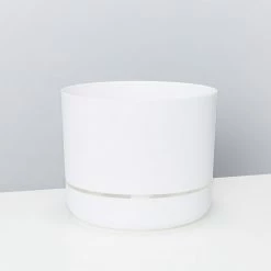 Decor White Selfwatering Pots 215mm