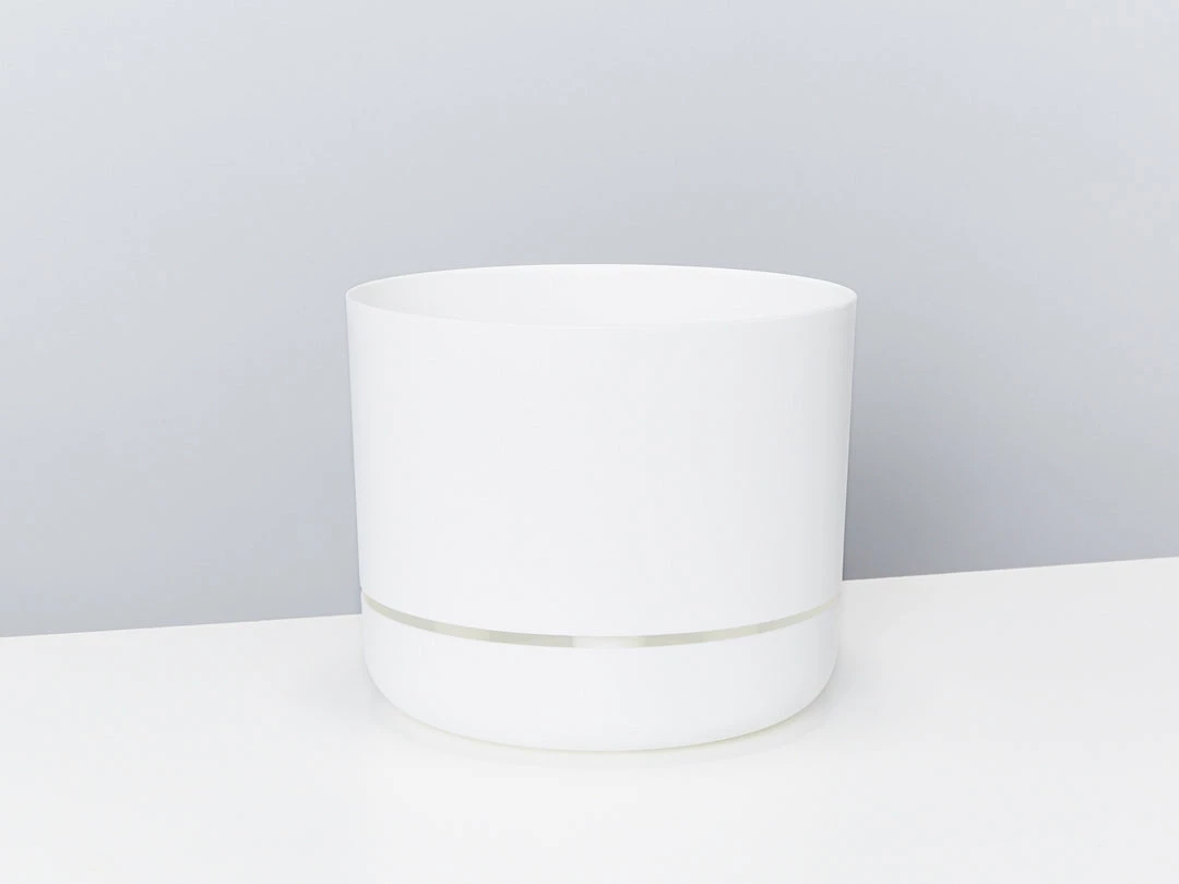 Decor White Selfwatering Pots 215mm 3 Decor White Selfwatering Pots 215mm