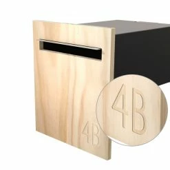 Javidesign Outdoor Living Fence Mount Letterbox (with Custom Numbers)