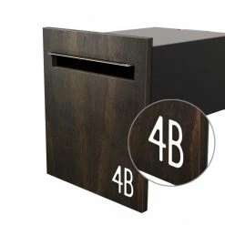 Javidesign Outdoor Living Fence Mount Letterbox (with Custom Numbers)