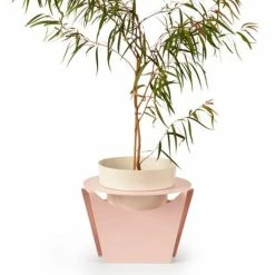 Bendo 'GROW' Sheet Metal Plant Stand & Large Pot