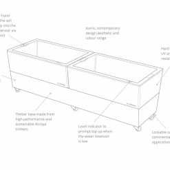 GLOWPEAR PTY LTD Outdoor Living Cafe Planter 17 GLOWPEAR PTY LTD Outdoor Living Cafe Planter
