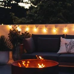 Hoselink Outdoor Living Warm White Solar Party Bulb String Lights - 25 Bulb Starter Set