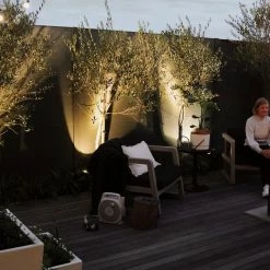 Hoselink Adjustable Solar Garden Spotlight - Ground Spike LED Outdoor Living