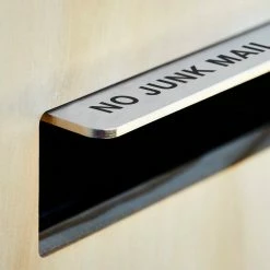 Javidesign Wall Mount Letterbox - Charcoal (with Custom Numbers)