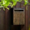 Javidesign Wall Mount Letterbox - Charcoal (with Custom Numbers)