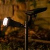 Hoselink Adjustable Solar Garden Spotlight - Ground Spike LED Outdoor Living