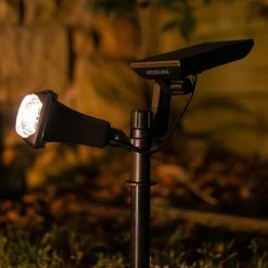 Hoselink Adjustable Solar Garden Spotlight - Ground Spike LED Outdoor Living