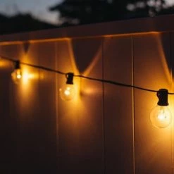 Hoselink Warm White Solar Party Bulb String Lights - 25 Bulb EXTENSION Set Outdoor Living