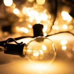 Hoselink Outdoor Living Warm White Solar Party Bulb String Lights - 25 Bulb Starter Set