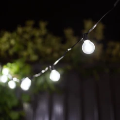 Hoselink Cool White Solar Party Bulb String Lights - 25 Bulb EXTENSION Set