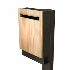 Javidesign Outdoor Living Large Post Mount Letterbox - Charcoal