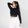 SUK Workwear Long Sleeve Crop Top