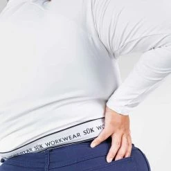 SUK Workwear Long Sleeve Crop Top