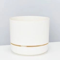 Outdoor Living Mr Kitly White Linen Selfwatering Pots 250mm