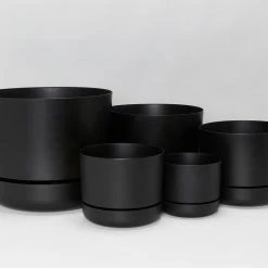 Mr Kitly Black Selfwatering Pots 250mm - Recycled Plastic Outdoor Living