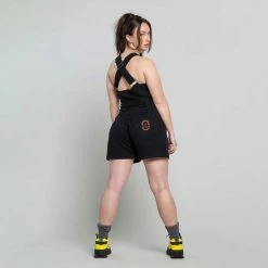 Suk Workwear Cropped Open Front Overalls