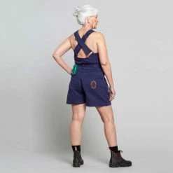 Suk Workwear Cropped Open Front Overalls