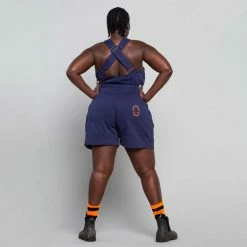 Suk Workwear Cropped Open Front Overalls