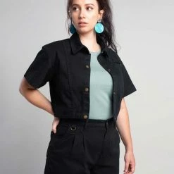 Suk Workwear Cropped Utility Shirt