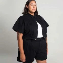 Suk Workwear Cropped Utility Shirt