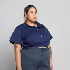 Suk Workwear Cropped Utility Shirt