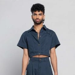Suk Workwear Cropped Utility Shirt