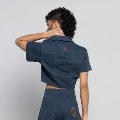 Suk Workwear Cropped Utility Shirt