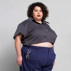 Suk Workwear Cropped Utility Shirt