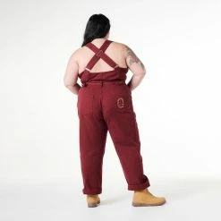 SUK Workwear Open Front Overalls - Oxblood