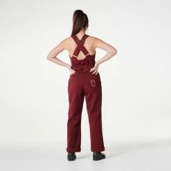 SUK Workwear Open Front Overalls - Oxblood