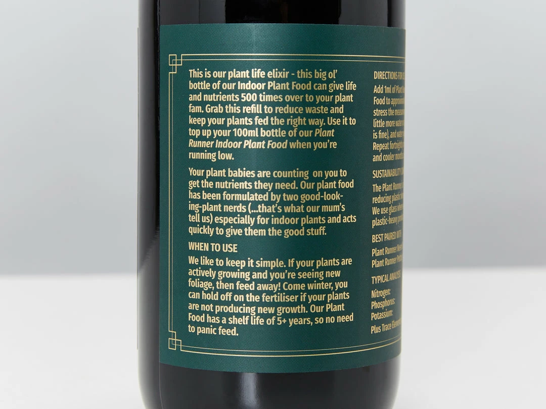 The Plant Runner - Indoor Plant Food Refill 5 The Plant Runner - Indoor Plant Food Refill