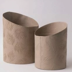 Tree Stripes Pty Ltd Hi-Lo Pot Palms - Light Brown Pots & Hanging Baskets