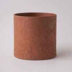 Tree Stripes Pty Ltd Pots & Hanging Baskets Cylinder Pot Diwali - Caramel Cafe