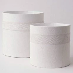 Tree Stripes Pty Ltd Cylinder Pot Kilima - Chalk