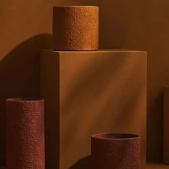 Tree Stripes Pty Ltd Pots & Hanging Baskets Cylinder Pot Diwali - Ochre