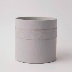 Tree Stripes Pty Ltd Cylinder Pot Kilima - Light Grey