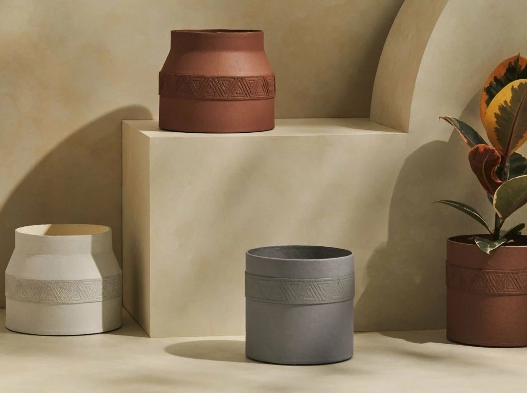 Tree Stripes Pty Ltd Matki Pot Kilima - Light Grey 5 Tree Stripes Pty Ltd Matki Pot Kilima - Light Grey