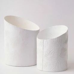 Tree Stripes Pty Ltd Hi-Lo Pot Palms - White