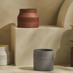 Tree Stripes Pty Ltd Pots & Hanging Baskets Matki Pot Kilima - Rustic Brown