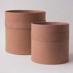 Tree Stripes Pty Ltd Pots & Hanging Baskets Cylinder Pot Kilima - Rustic Brown