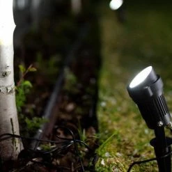 Hoselink Warm White Solar Garden Spotlights With 3 Adjustable Heads 1LED