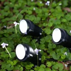 Hoselink Warm White Solar Garden Spotlights With 3 Adjustable Heads 1LED